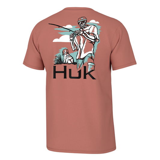 HUK Short Sleeve Shirts HUK Huk Fletch N Bones Short Sleeve Shirt Sunburn S