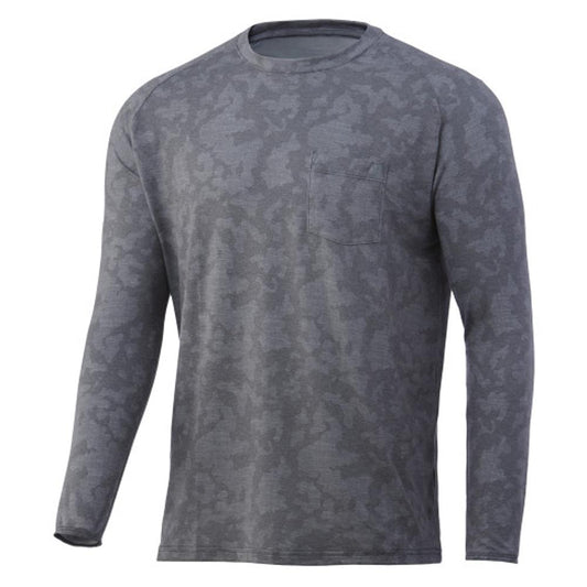 HUK Long Sleeve Shirts|Clothing &amp; Footwear HUK Huk Waypoint Running Lakes Long Sleeve Shirt Volcanic Ash S