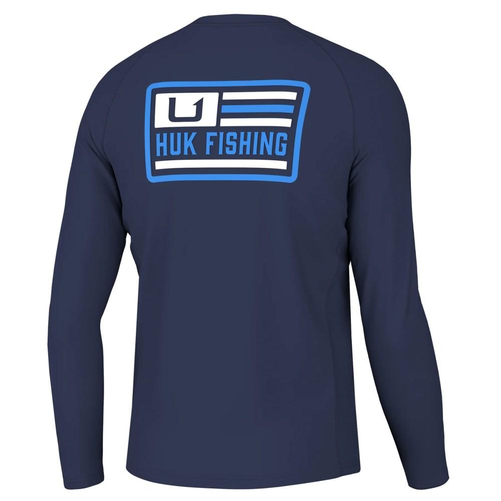 HUK Long Sleeve Shirts HUK Huk Farm Pursuit Long Sleeve Shirt Naval Academy M