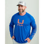 HUK Long Sleeve Shirts HUK Huk Icon Crew Long Sleeve Shirt Ocean Blue L