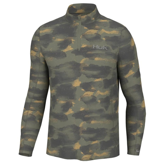 HUK Long Sleeve Shirts|Clothing &amp; Footwear HUK Huk Camden Coldfront 1/4 Zip Long Sleeve Shirt Camden Moss S