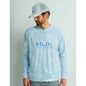 HUK Long Sleeve Shirts HUK Huk Mossy Oak Pursuit Performance Long Sleeve Crew Shirt MO Stormwater Bonefish S