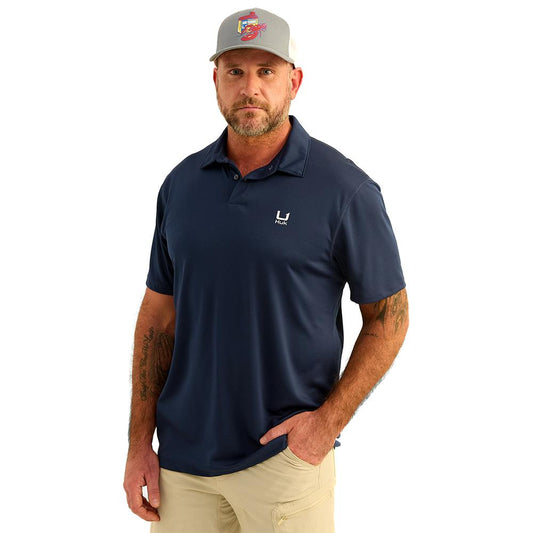 HUK Short Sleeve Shirts HUK Huk Icon Polo Short Sleeve Shirt Naval Academy S