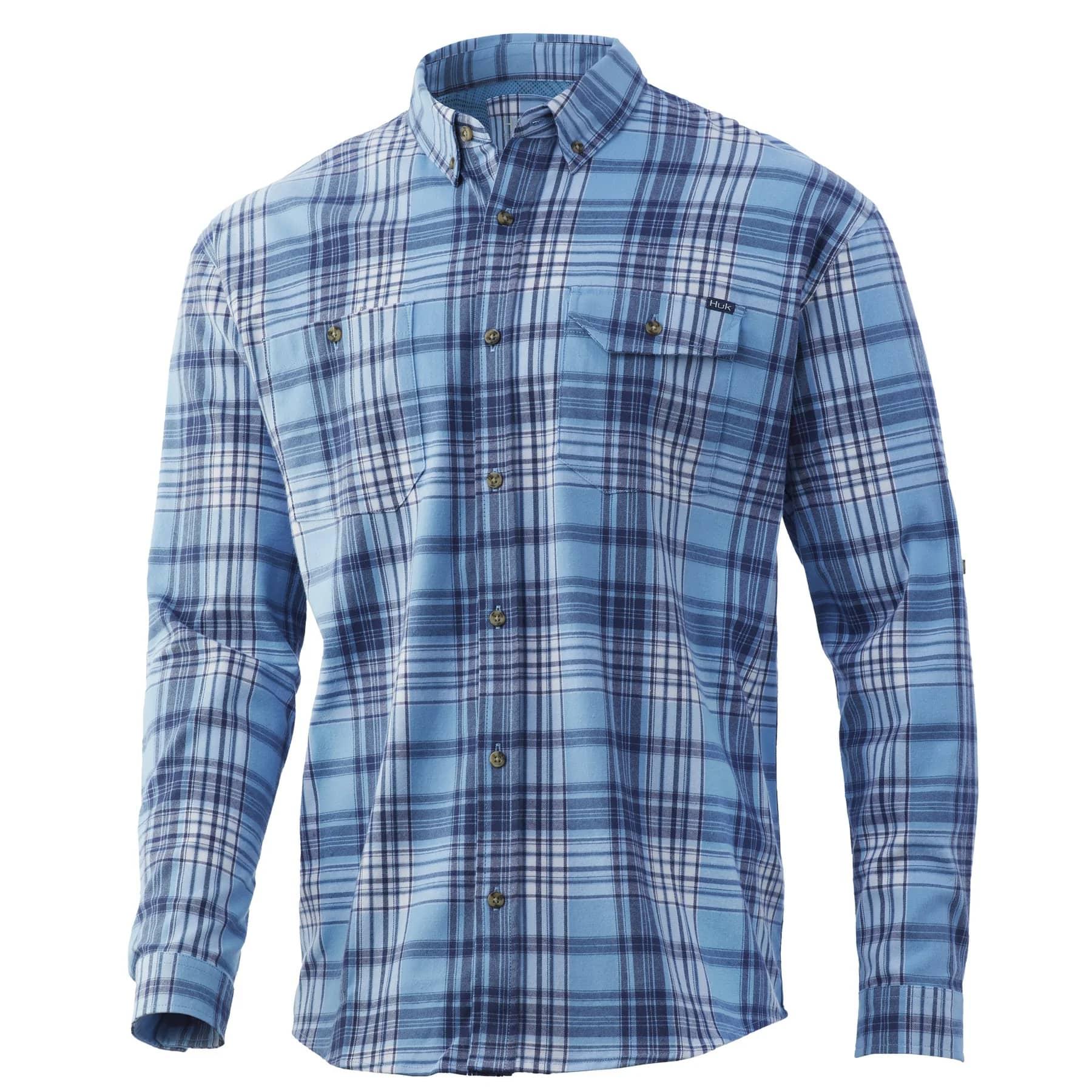 HUK Long Sleeve Shirts|Clothing &amp; Footwear HUK Huk Rutledge Fishing Flannel Baltic Sea S