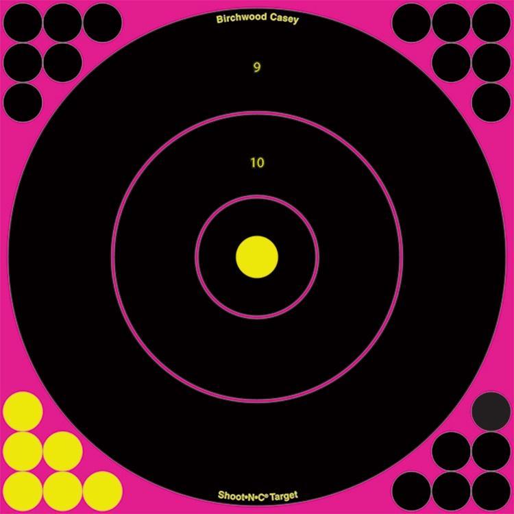 Birchwood Casey Paper Targets Birchwood Casey Birchwood Casey Shoot-N-C Pink Reactive Targets 12" 5/Pack