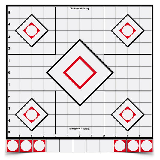 Birchwood Casey Paper Targets Birchwood Casey Birchwood Casey Shoot-N-C White/Black Sight-In Target - 5-12" Targets 55 Pasters