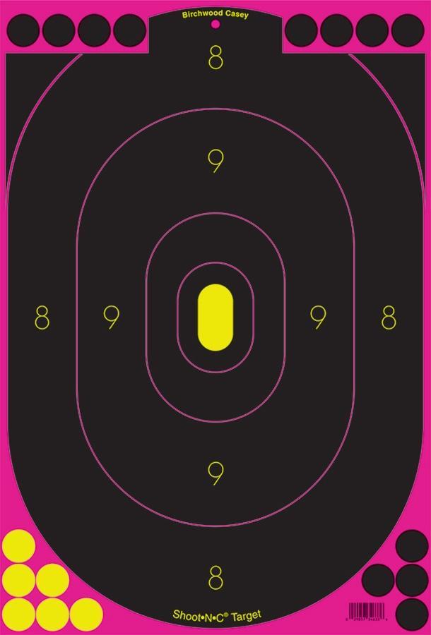 Birchwood Casey Paper Targets Birchwood Casey Birchwood Casey Shoot-N-C Pink Reactive Targets 12"x18" 5/Pack