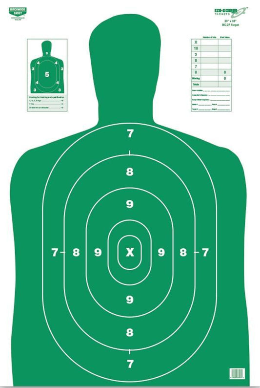 Birchwood Casey Paper Targets Birchwood Casey Birchwood Casey Eze-Scorer Targets BC27 Green Target 23"x35" 5/Pack