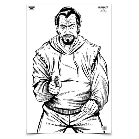 Birchwood Casey Paper Targets Birchwood Casey Birchwood Casey Eze-Scorer BC Bad Guy Paper Target - 23"x35" 5 Pack