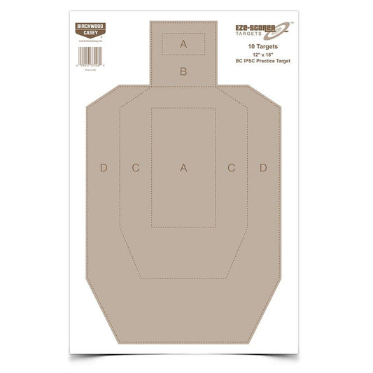 Birchwood Casey Paper Targets Birchwood Casey Birchwood Casey Eze-Scorer BC-IPSC Practice Paper Target - 12"x18"10 Pack