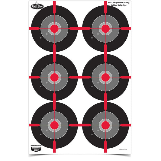 Birchwood Casey Paper Targets Birchwood Casey Birchwood Casey Dirty Bird 12"x18" Splatter Target Multiple Bull's Eye - 100/ct
