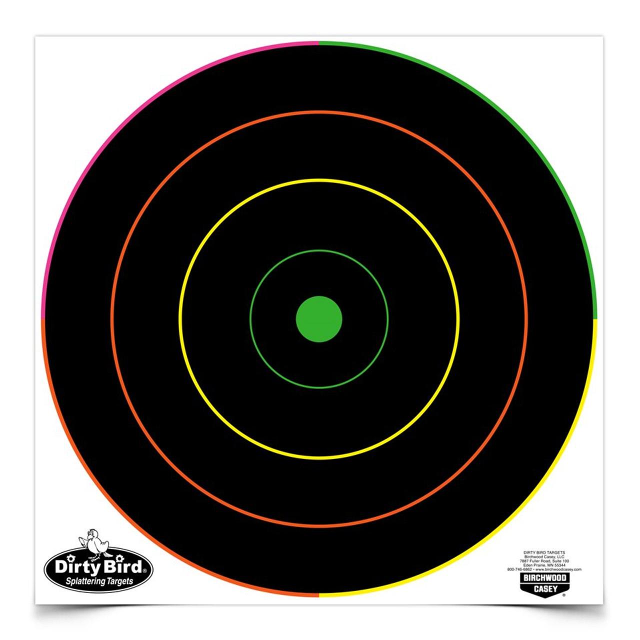 Birchwood Casey Paper Targets Birchwood Casey Birchwood Casey Dirty Bird 12" Multicolor Bull's-Eye Target 100/ct