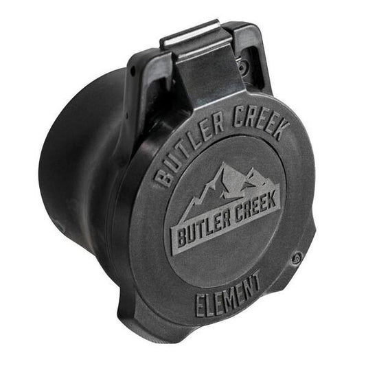 Butler Creek Optics|Scope Covers &amp; Sunshades Butler Creek Element Scope Cap Objective 50-56mm - Black (Clam)