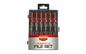 B/C GUNSMITHING FILE SET 6PC BLK/RD