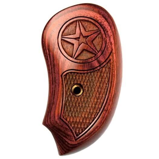 Bond Arms Grips Bond Arms Extended Star-On-Star Grips Rosewood
