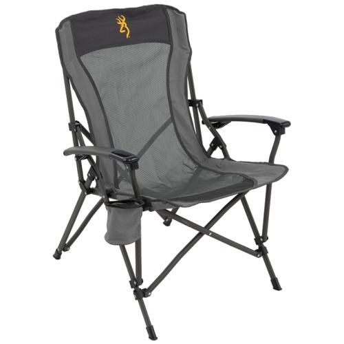ALPS Brands Chairs ALPS Brands Browning Fireside Gold Buckmark Chair Charcoal/Grey