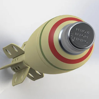 British 3-Inch HE Mortar Shell (WWII/Korean War) Full-Size 3D Printed Replica