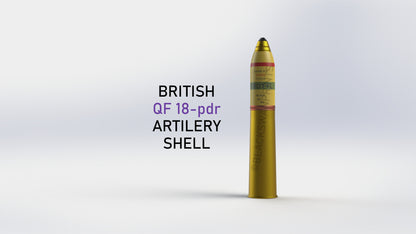 WW1 British 18-Pounder Mk II HE Shell (WWI) Full-Size 3D Printed Replica