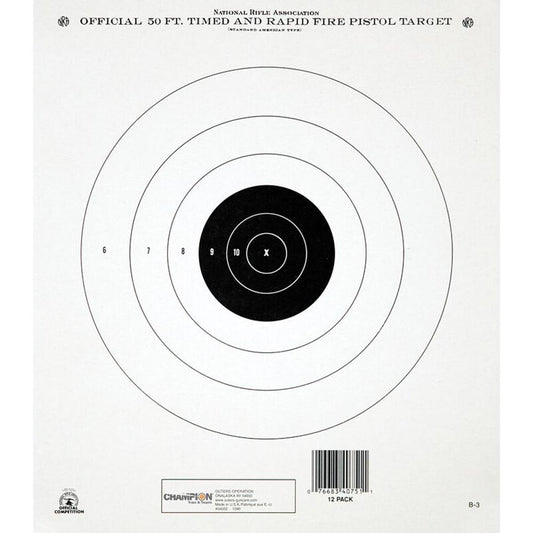 Champion Paper Targets Champion Paper Targets GB-2 50 yd Timed and Rapid Fire 12/ct