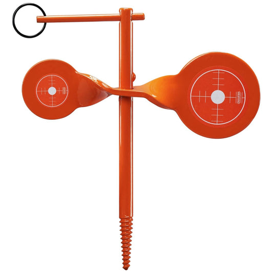 Champion Steel Targets Champion Rimfire Screw-In Double Gong Spinner Target Steel Orange