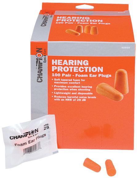 Champion Ear Plugs Champion Molded Foam Plugs