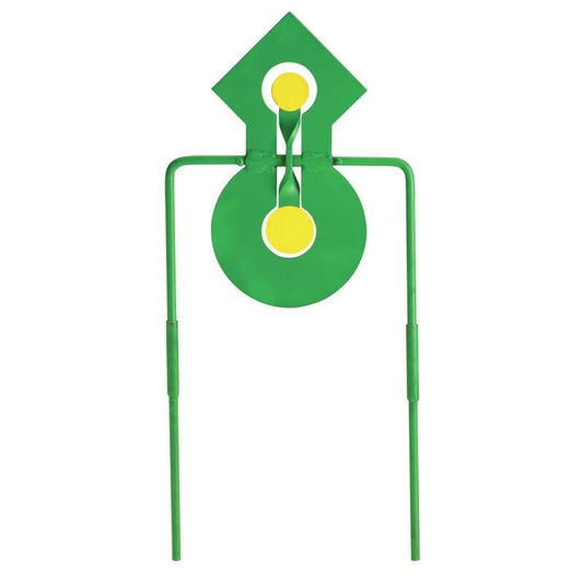 Champion Steel Targets Champion 22 Double Reaction Metal Spinner Target Green Yellow Box
