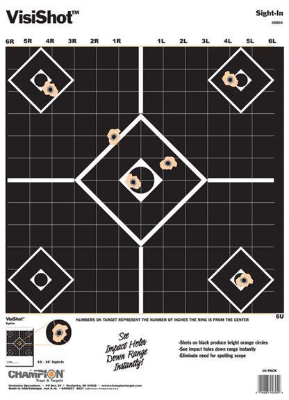 Champion Paper Targets Champion VisiShot Targets Sight-In Target - 13" X 18" 10/Pack