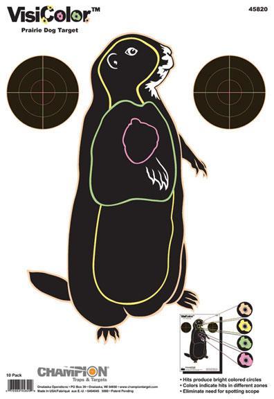 Champion Shooting|Paper Targets Champion VisiColor High-Visibility Paper Targets Prairie Dog 11" X 16" 10/Pack