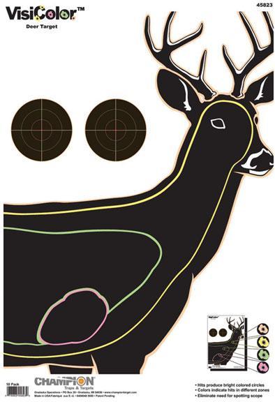 Champion Paper Targets Champion VisiColor High-Visibility Paper Targets Deer 13" X 18" 10/Pack
