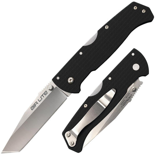 Cold Steel Knives|Knives &amp; Edged Tools Cold Steel Air Lite Folding Knife 3-1/2 Tanto Blade Black