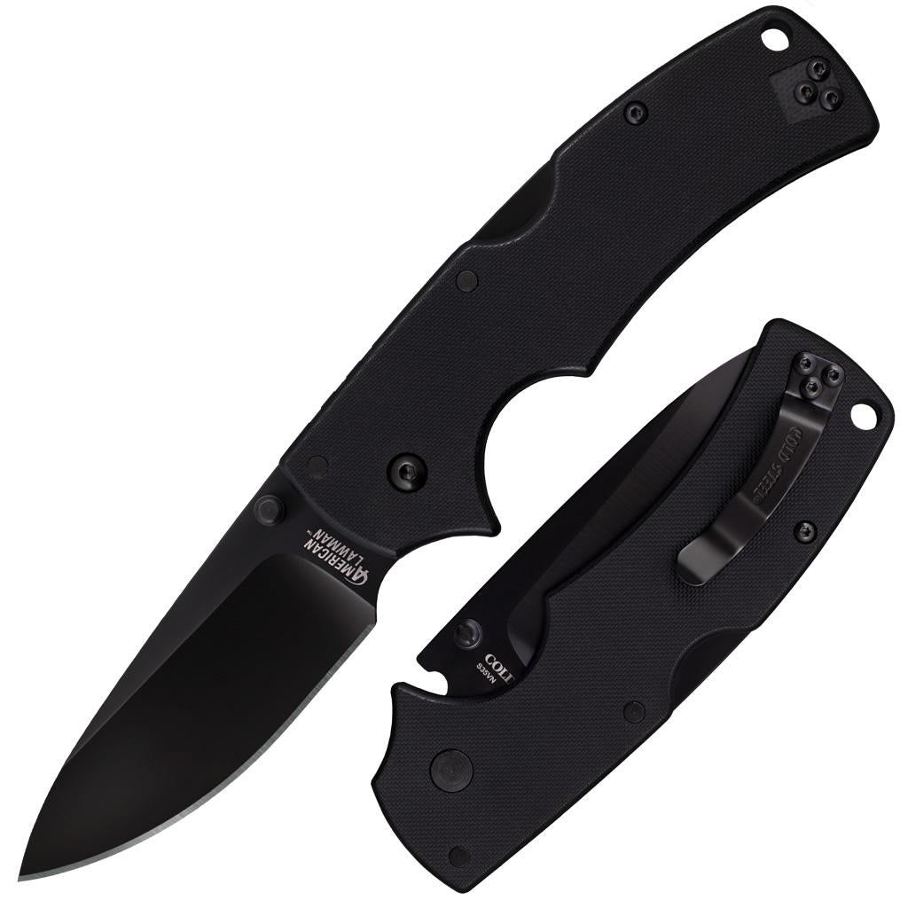 Cold Steel Knives &amp; Edged Tools|Knives Cold Steel American Lawman Knife Black G-10 - 3-1/2" Blade Black