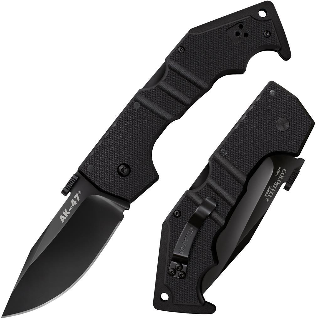 Cold Steel Knives &amp; Edged Tools|Knives Cold Steel AK-47 Lockback Knife Black G-10 - 3-1/2" Blade Black