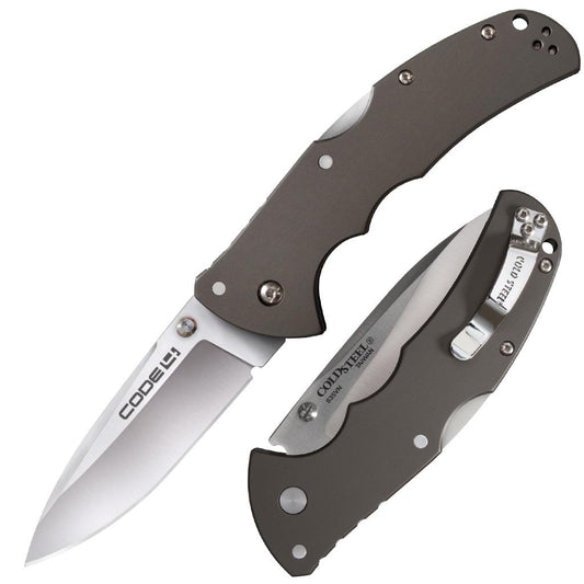 Cold Steel Knives &amp; Edged Tools|Knives|Knives &amp; Edged Tools Cold Steel Code-4 Spear Point Lockback Knife Gray - 3-1/2" Blade Satin