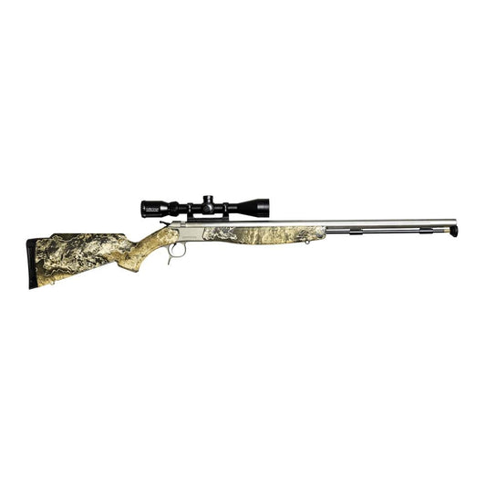 CVA Inline CVA Optima V2 Stainless Steel Muzzleloader Rifle 50 Cal Single Shot 26" Barrel Realtree Excape with Konus Pro 3-9x40 BDC Reticle