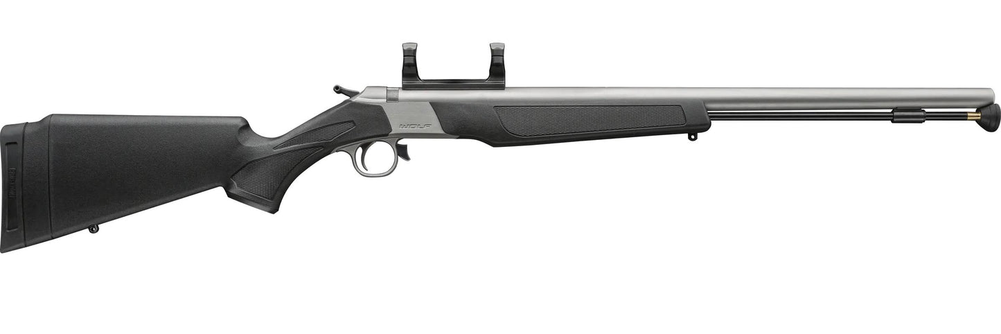 CVA Inline CVA Wolf V2 Muzzleloader - SS/Black 50 cal (ISM) Ambi adj stock QRBPQR Breach Plug