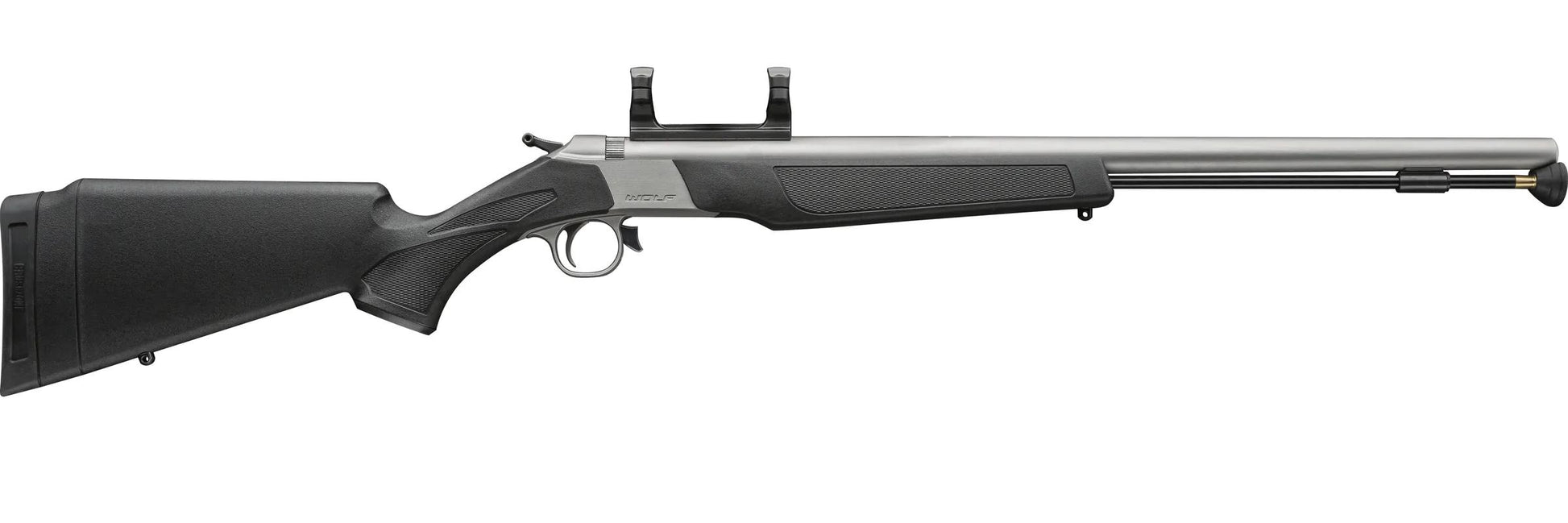 CVA Inline CVA Wolf V2 Muzzleloader - SS/Black 50 cal (ISM) Ambi adj stock QRBPQR Breach Plug