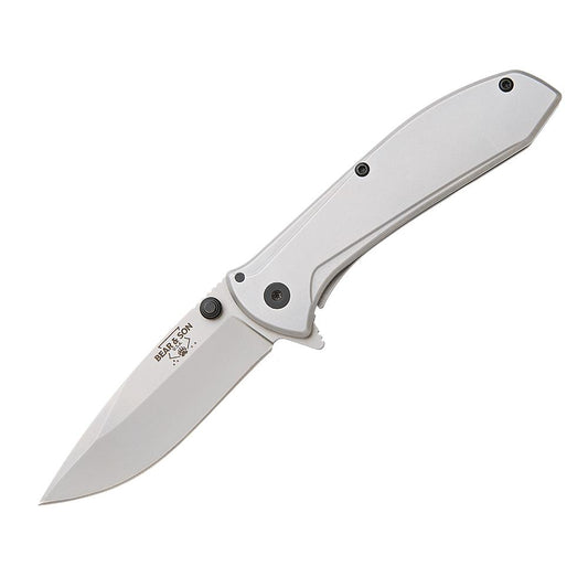 Bear & Son Cutlery Knives Bear & Son Cutlery Bear & Son Framelock Assisted Opener Folding Knife 2-7/8" Drop Point Blade Stainless Steel