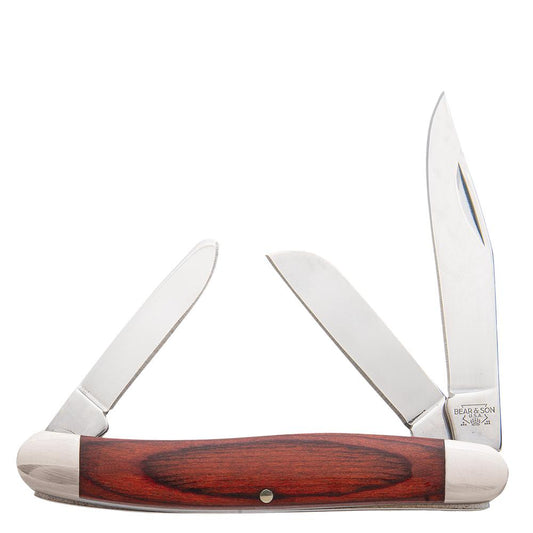 Bear & Son Cutlery Knives Bear & Son Cutlery Bear & Son Midsize Stockman Folding Knife 2-3/8" Clip Point Blade Rosewood