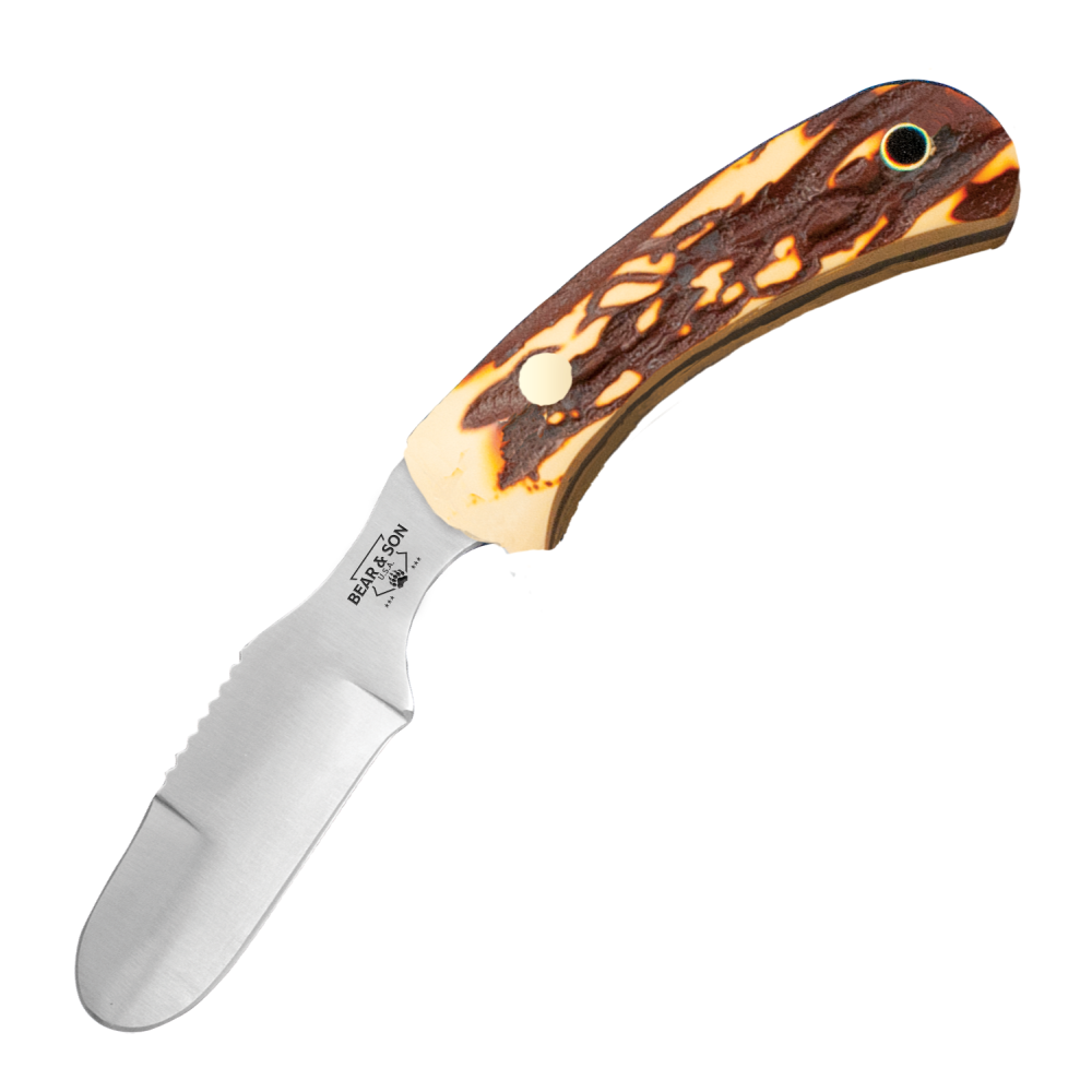 Bear & Son Cutlery Knives Bear & Son Cutlery Bear & Son Stag Delrin Ergonomic Skinner Knife 6-1/2" Blade Stag