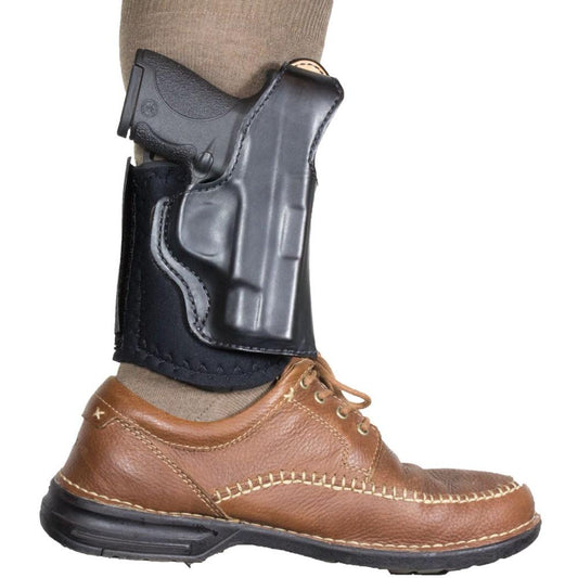 Desantis Leather Gun Holsters Desantis Leather DeSantis #014 Die Hard Ankle Rig Holster for Glock 43 Black Right Hand