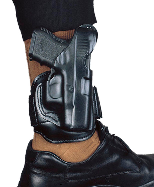 Desantis Leather Gun Holsters Desantis Leather 044 ANKLE HOLSTER With PAD FITS SIG P938 Left Hand