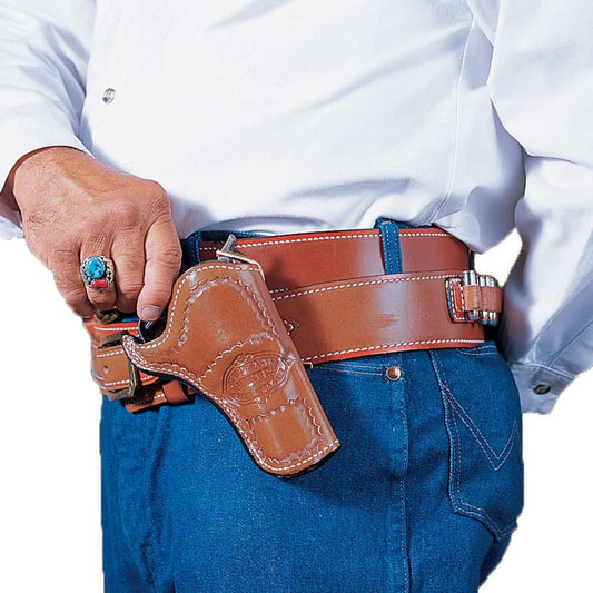 Desantis Leather Gun Holsters Desantis Leather DeSantis Doc Holliday Cross Draw Holster for Colt SAA 4.75" Tan Right Hand