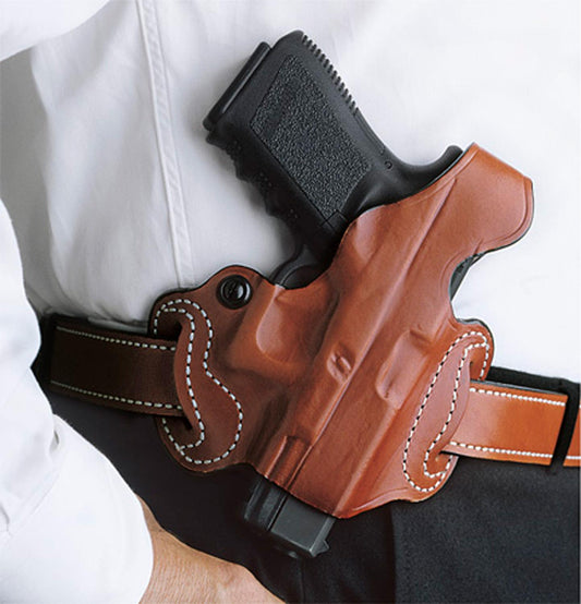 Desantis Leather Gun Holsters Desantis Leather DeSantis #085 Thumb Break Mini Slide Holster for Keltec PMR30 Black Right Hand