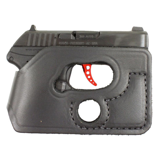 Desantis Leather Gun Holsters Desantis Leather DeSantis Pocket Shot Holster for Ruger LCP 380 with Crimson Trace LC-431 Black Ambi