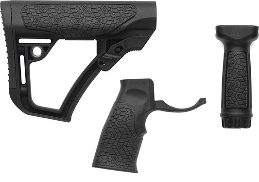 Daniel Defense Chassis &amp; Stocks Daniel Defense Collapsible Buttstock Pistol Grip & Vertical Foregrip Combo BLK
