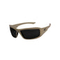 Edge Eyewear Sunglasses|Sunglasses|Shooting Glasses Edge Eyewear Edge Hamel Safety Glasses Sand with Black G15 Vapor Shield Lens Thin Temple Frame