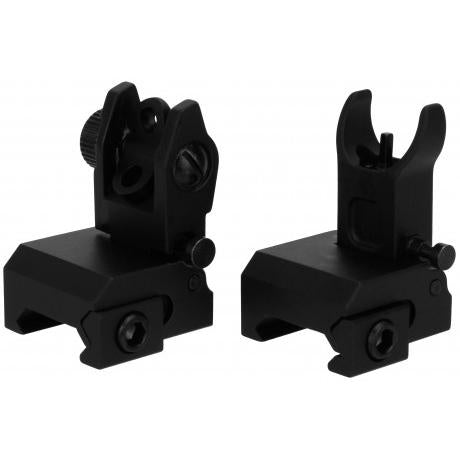 Tacfire Rifle Sights Tacfire  Tacfire AR Front & Rear Flip Up Iron Sights