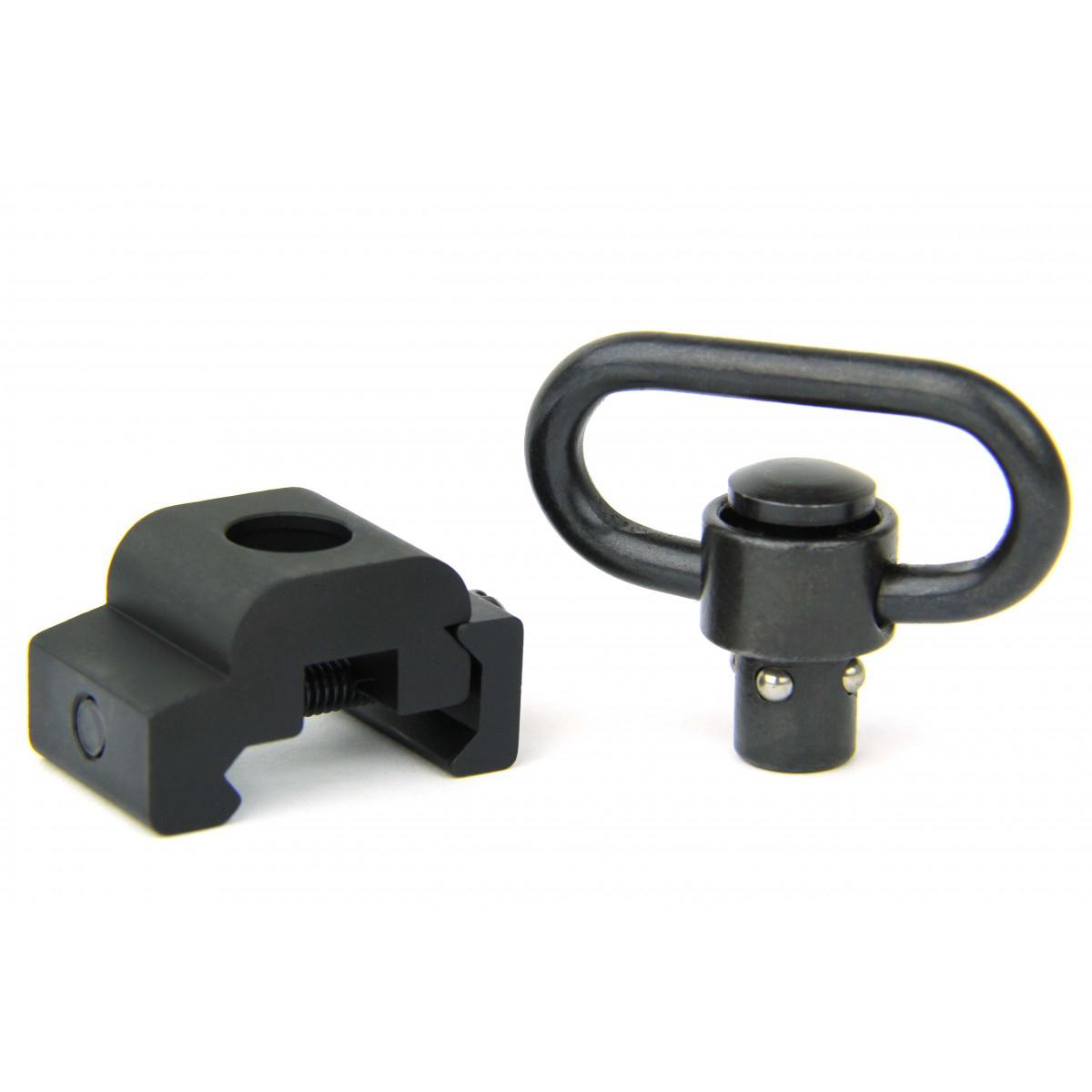 Tacfire Swivels Tacfire  Tacfire Sling Rail Mount With QD Push Button Swivel