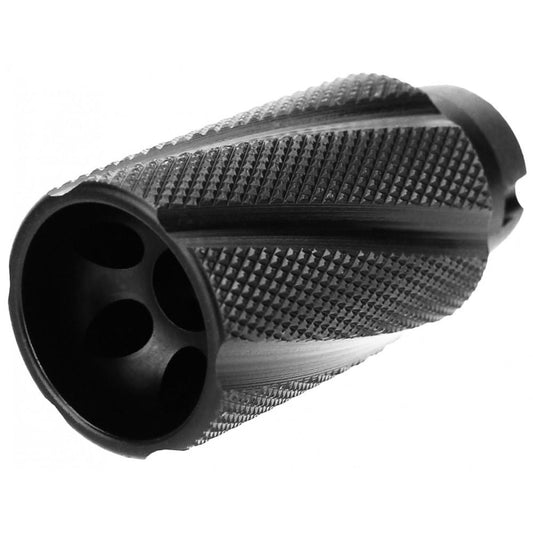 Tacfire Muzzle Devices Tacfire  Tacfire Knurled Linear Compensator Flash & Concussion Forwarder 7.62x39 14x1 Left Hand Black