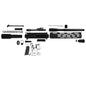 Tacfire Uppers Tacfire  TacFire 10.5" Unassembled AR 300 Blackout Pistol Build Kit with Lower Parts Kit
